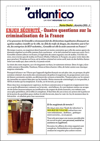 ENJEU SÉCURITÉ – Quatre questions sur la criminalisation de la France