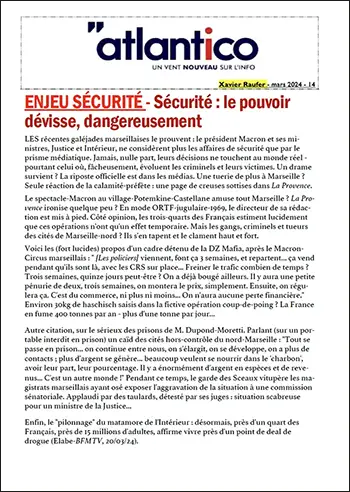 ENJEU SÉCURITÉ – Sécurité : le pouvoir dévisse, dangereusement