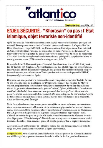 ENJEU SÉCURITÉ – « Khorasan » ou pas : l’État islamique, objet terroriste non-identifié