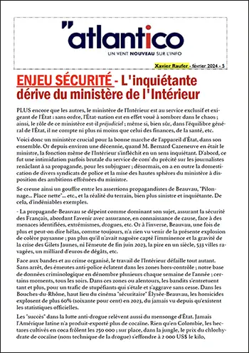 ENJEU SÉCURITÉ – L’inquiétante dérive du ministère de l’Intérieur