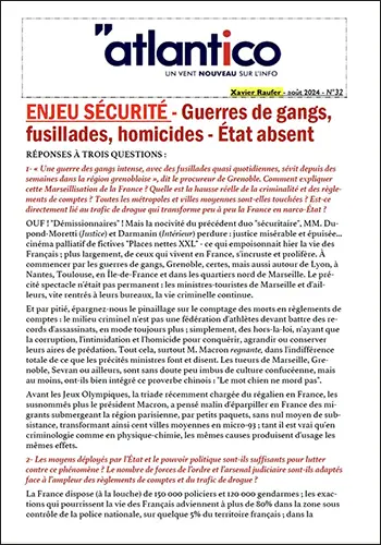 ENJEU SÉCURITÉ – Guerres de gangs, fusillades, homicides – État absent